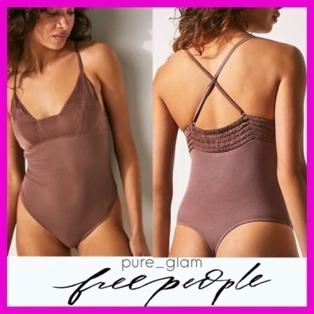 Free People bodysuit brown